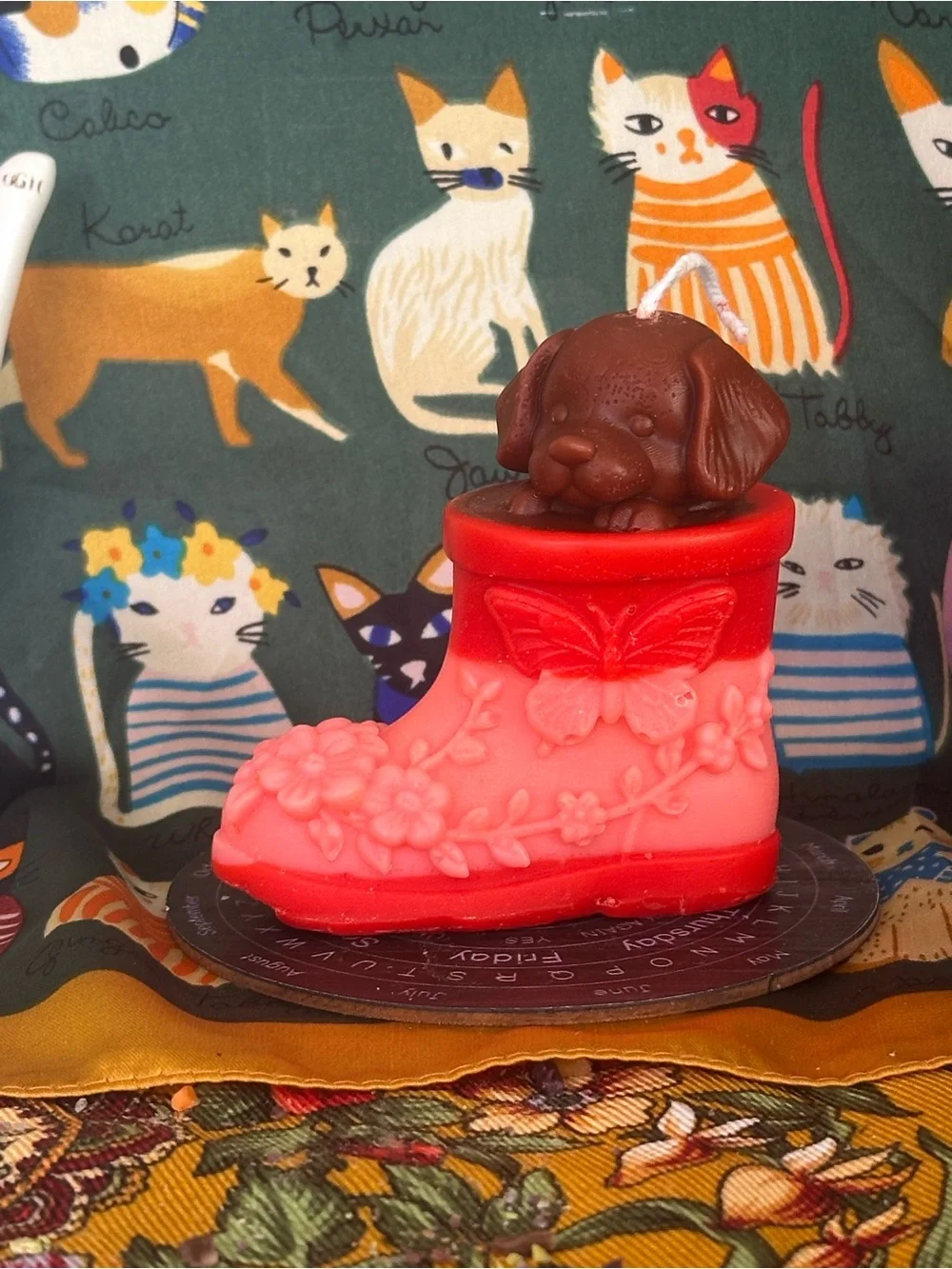 Puppy in a Boot Candle